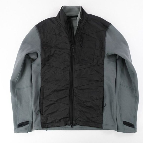 Sample Polyester Fleece Nylon Tactical Jacket Outdoor Running Jacket Sz. L Gray - Picture 1 of 5